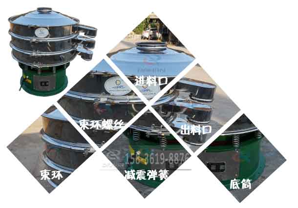 大蒜粉振動篩分機結構圖 大蒜粉振動篩分機結構圖